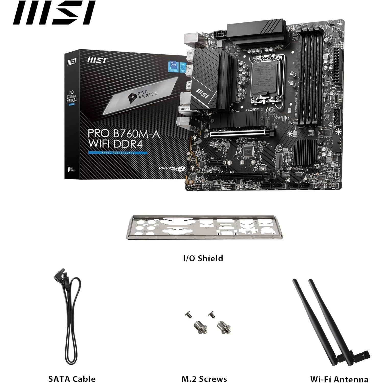 MSI PRO B760M-A Wi-Fi Intel B760 LGA 1700 DDR5 Micro ATX